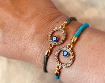 Evil Eye Bracelet Slide