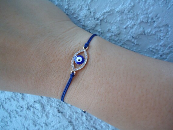 Evil eye bracelet, evil eye charm, evil eye bead, protection bracelet, macrame bracelet, ojo turco, evil eye charm, blue evil eye, evil eye