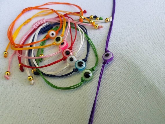 Evil Eye Beaded Bracelet, Ojo Turco, Protection Bracelet - 3 pcs