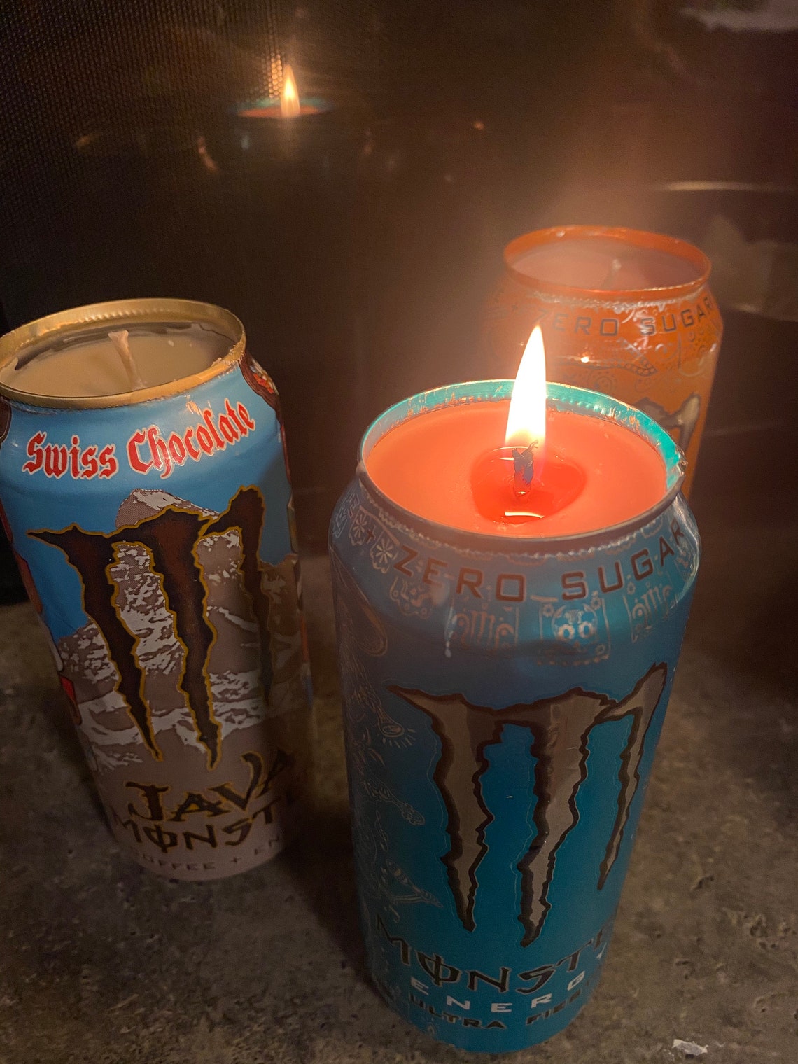Monster energy candle scents in description scented Etsy