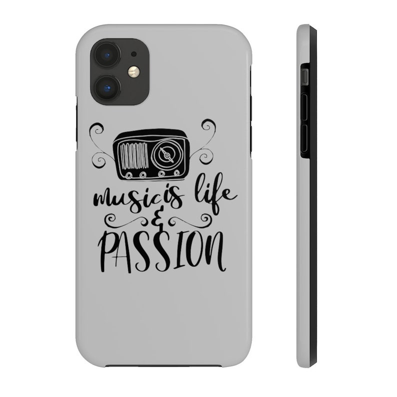 Music is Life /& Passion Radio Design IPhone 11 Pro Max11 ProXs MaxXR876SSamsong S6. Case Mate Designer Tough Phone Cases in Grey