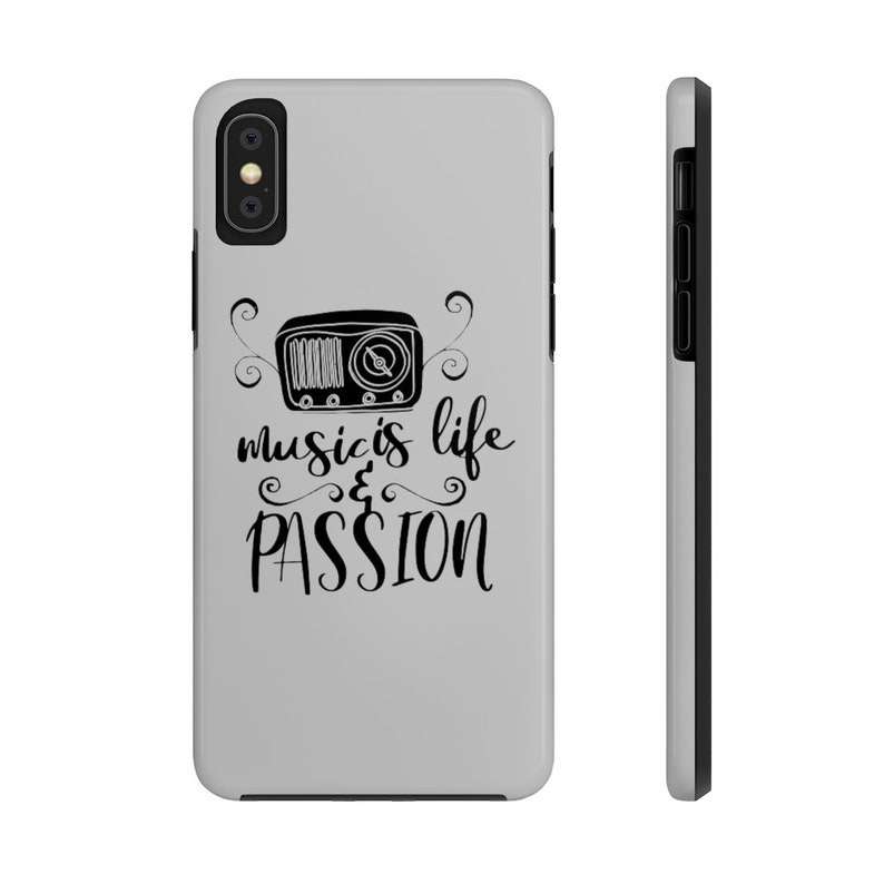 Music is Life /& Passion Radio Design IPhone 11 Pro Max11 ProXs MaxXR876SSamsong S6. Case Mate Designer Tough Phone Cases in Grey