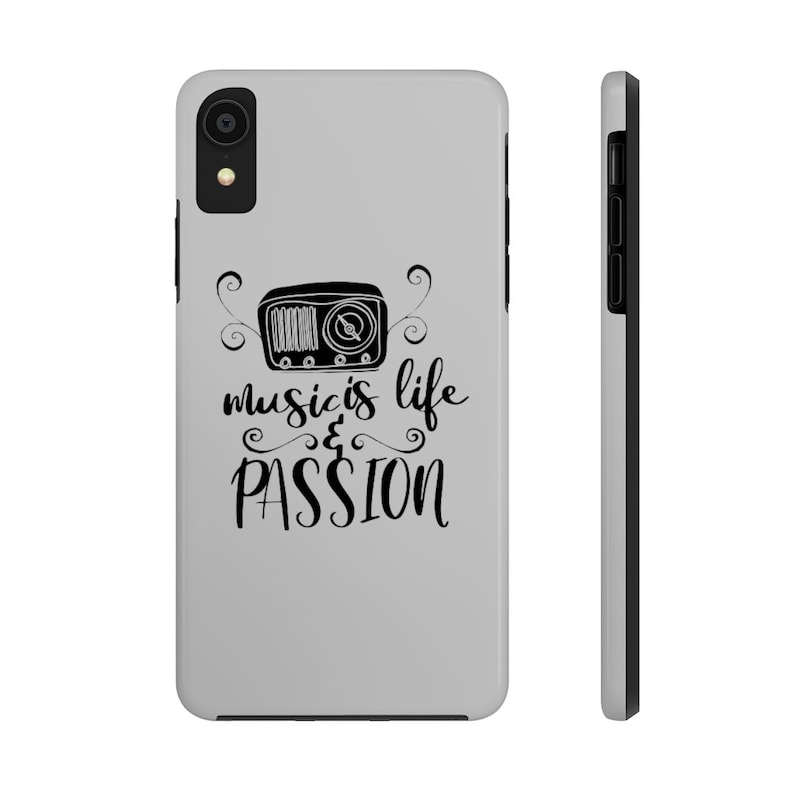 Music is Life /& Passion Radio Design IPhone 11 Pro Max11 ProXs MaxXR876SSamsong S6. Case Mate Designer Tough Phone Cases in Grey