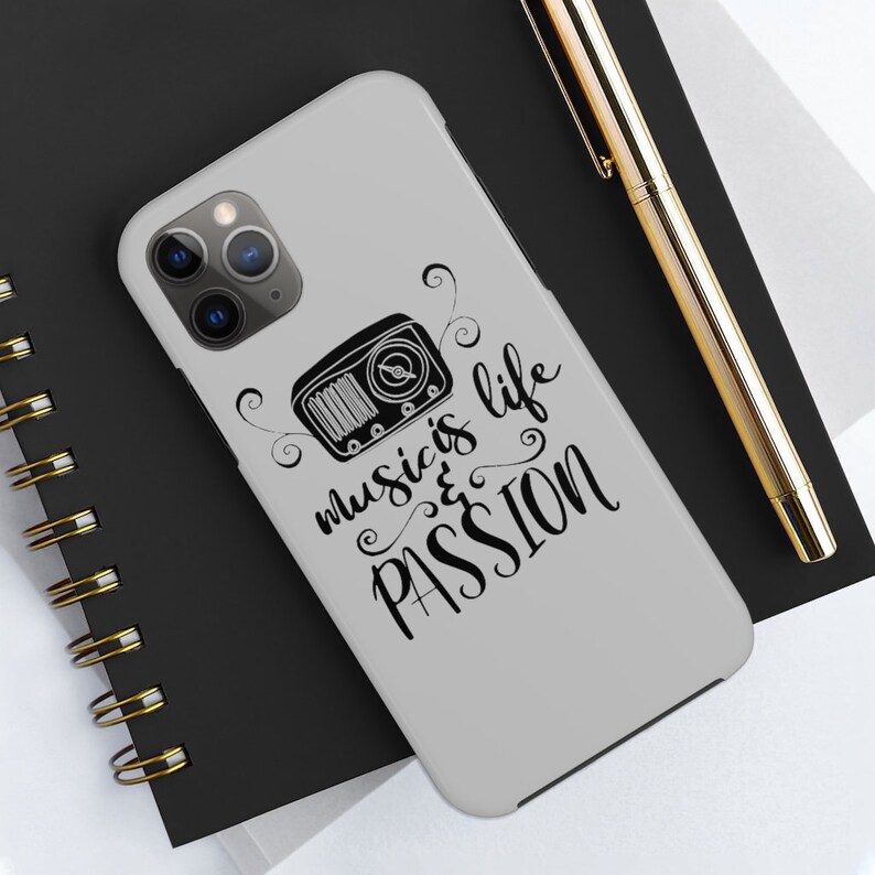 Music is Life /& Passion Radio Design IPhone 11 Pro Max11 ProXs MaxXR876SSamsong S6. Case Mate Designer Tough Phone Cases in Grey