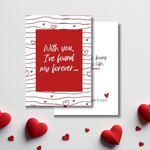 Heart Pattern Valentine's Day Folded Card
