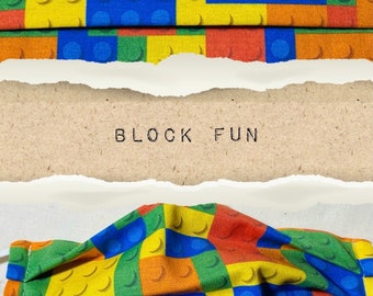 HelpUSHelpU: máscara facial de algodón de ladrillo geométrico de ladrillo de 3 capas de 3 capas premium con alambre de nariz, bolsillo de filtro y filtro gratuito