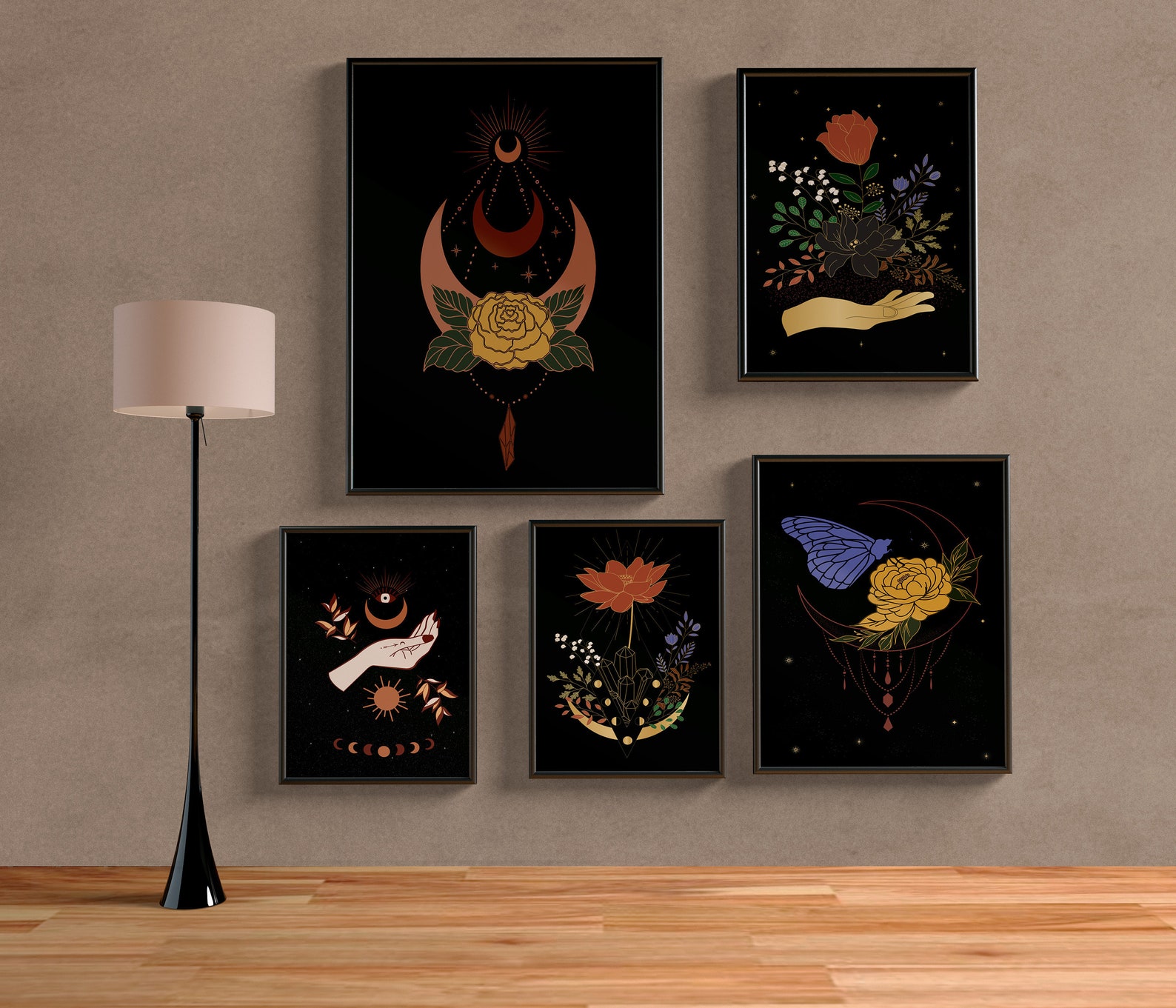 Witchy Wall Art Set of 5 Witchy Prints Witchy Decor Etsy