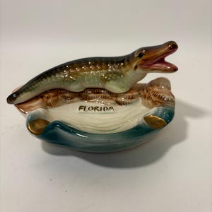 Florida Alligator Ashtray/Coin Dish/Trinket Dish MCM