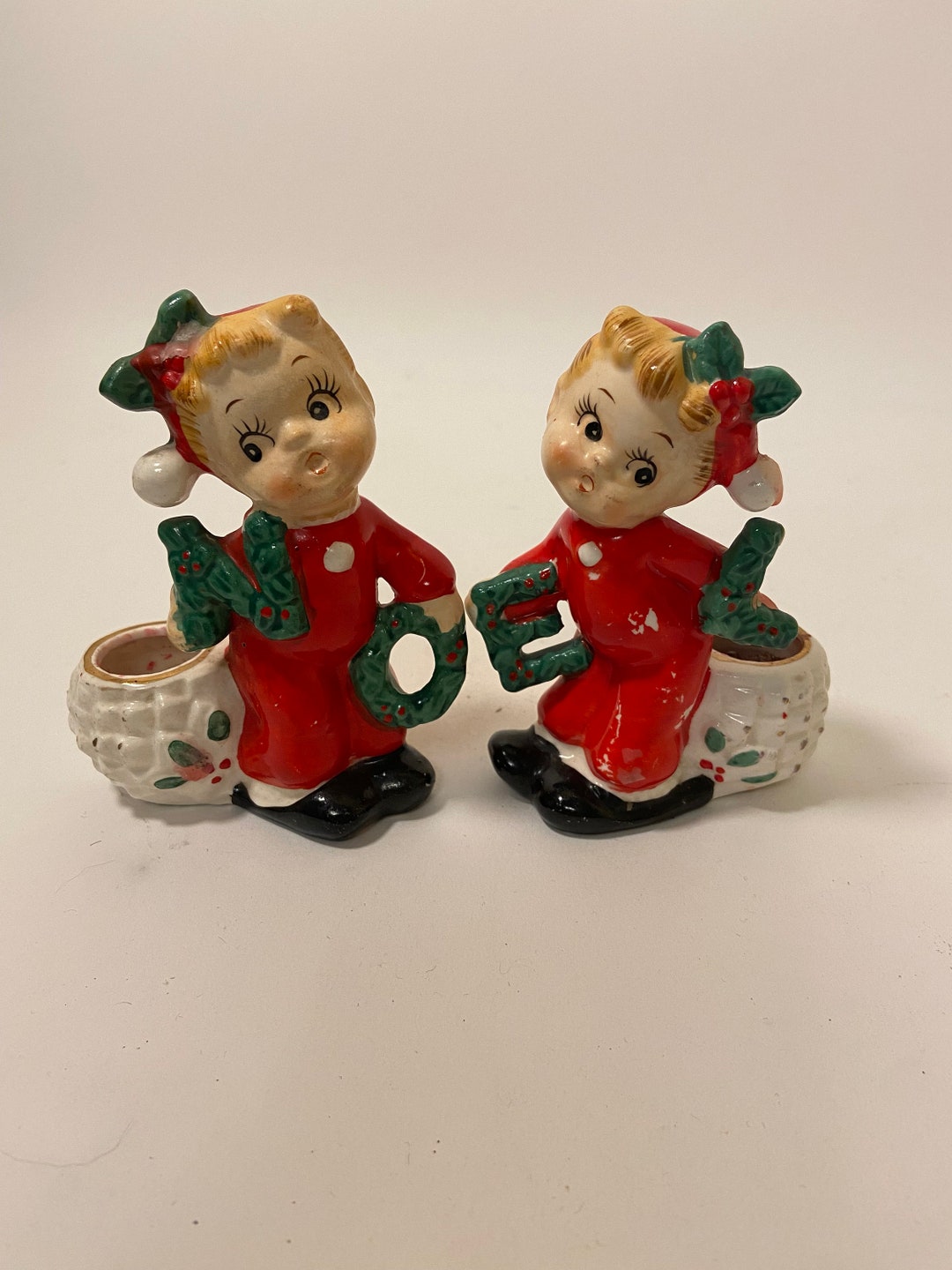 Vintage NOEL Christmas Candle Holders Etsy