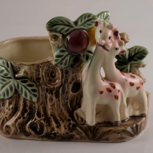 Hand Decorated Florart Giraffe Planter