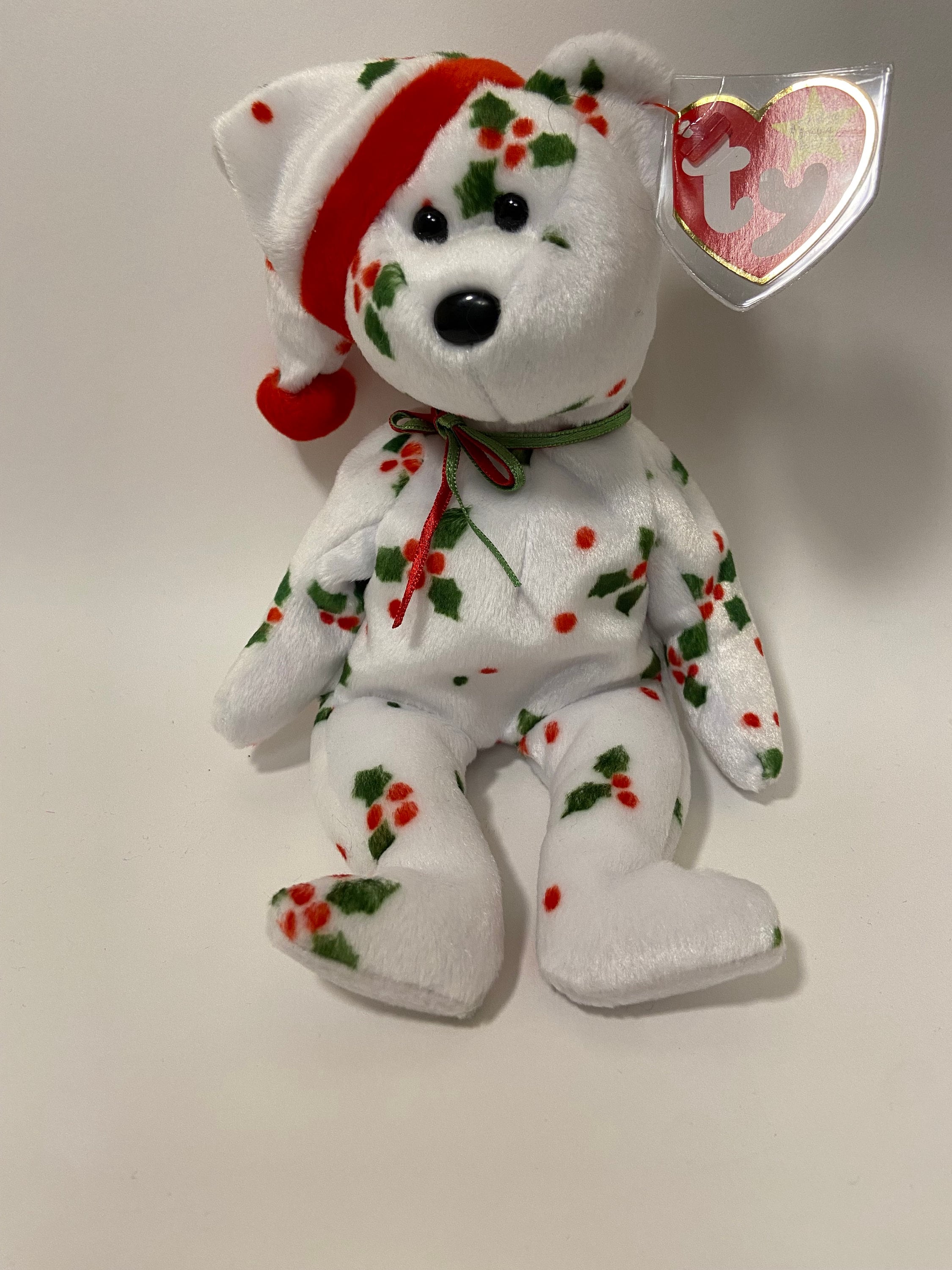 TY Beanie Babies 1998 Holiday Bear With Holly and Berries - Etsy