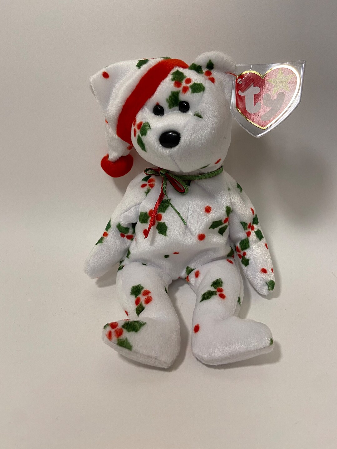 TY Beanie Babies 1998 Holiday Bear With Holly and Berries - Etsy