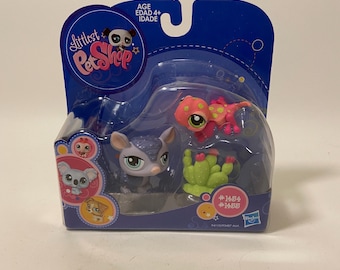 Littlest Pet Shop Armadillo 1454 Gecko 1455 New in Box