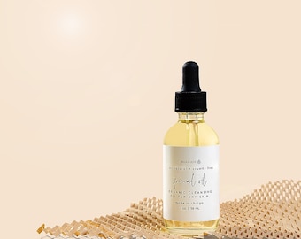 Face cleansing oil, Organic face oil,  Natural face oil, hydrate serum, Vegan face serum, Vegan skin care, Gift for her