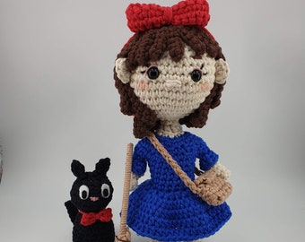 CROCHET PATTERN Studio Ghibli - Kiki and Jiji Amigurumi