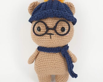 CROCHET PATTERN Chubby Cubby Hipster Bear Amigurumi