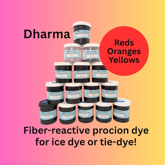 Dye Powder for Ice Dyeing or Liquid Tie-Dyeing, Sample Packs, DIY Kit, Dharma Fiber Reactive Procion, Red Yellow Orange