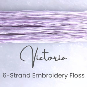 Victoria - Variegated Hand Dyed Floss, 6-Strand Cotton Embroidery Floss, Dyed Thread, Modern Cross Stitch, Modern Embroidery, Purple-Pink