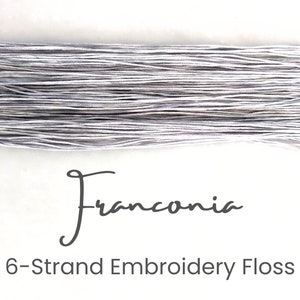 Franconia - Variegated Hand Dyed Floss, 6-Strand Cotton Embroidery Floss, Dyed Thread, Modern Cross Stitch, Modern Embroidery, Gray Floss