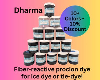 Dye Powder for Ice Dyeing or Liquid Tie-Dyeing, Sample Packs, DIY Kit, Dharma Fiber Reactive Procion