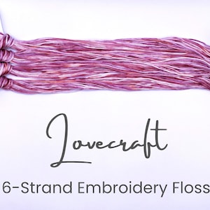 Lovecraft - Variegated Hand Dyed Floss, 6-Strand Cotton Embroidery Floss, Thread, Modern Cross Stitch, Modern Embroidery, Purple Orange