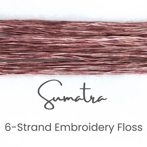 Sumatra - Variegated Hand Dyed Floss, 6-Strand Cotton Embroidery Floss, Dyed Thread, Modern Cross Stitch, Modern Embroidery, Rich Brown