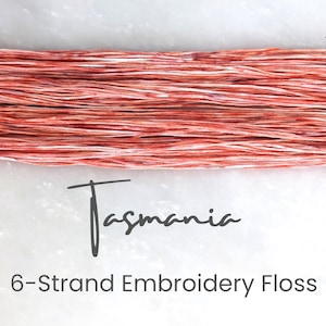 Tasmania - Variegated Hand Dyed Floss, 6-Strand Cotton Embroidery Floss, Dyed Thread, Modern Cross Stitch, Modern Embroidery, Orange Brown