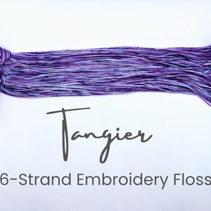 Tangier - Hand Dyed Floss, 6-Strand Cotton Embroidery Floss, Dyed Thread, Modern Cross Stitch, Modern Embroidery, Purple Variegated