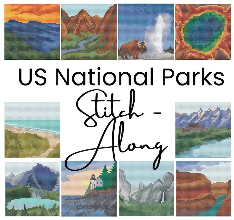 US National Parks Stitchalong from Afterglow Workshop on Etsy
