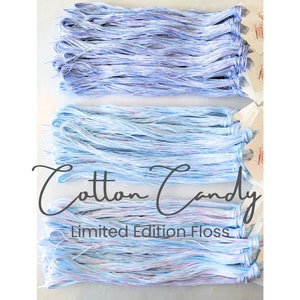 Cotton Candy - Limited Edition Hand Dyed Floss, 6-Strand Cotton Embroidery Floss, Dyed Thread, Modern Cross Stitch, Modern Embroidery