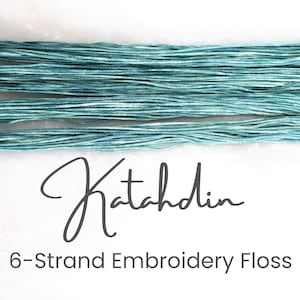 Katahdin - Hand Dyed Floss, 6-Strand Cotton Embroidery Floss, Dyed Thread, Modern Cross Stitch, Modern Embroidery, Deep Green Variegated