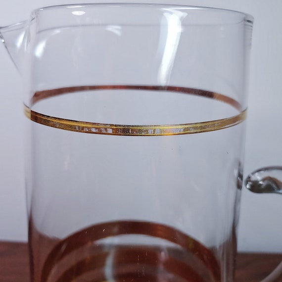 Gold Band Cocktail Pitcher Set