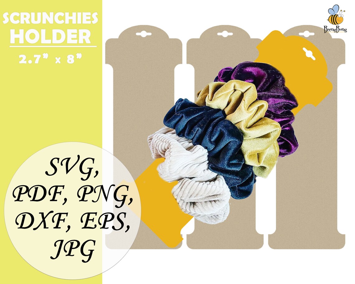 Cut scrunchies holder template SVG Scrunchie card holder SVG Etsy