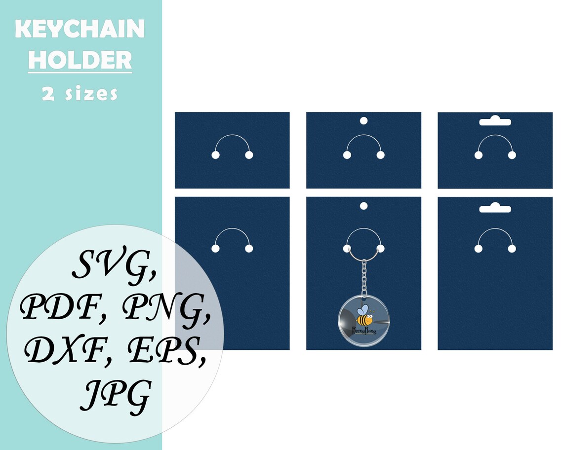 Keychain Display Card SVG Bundle Classic Keyring Holder Card Etsy Canada