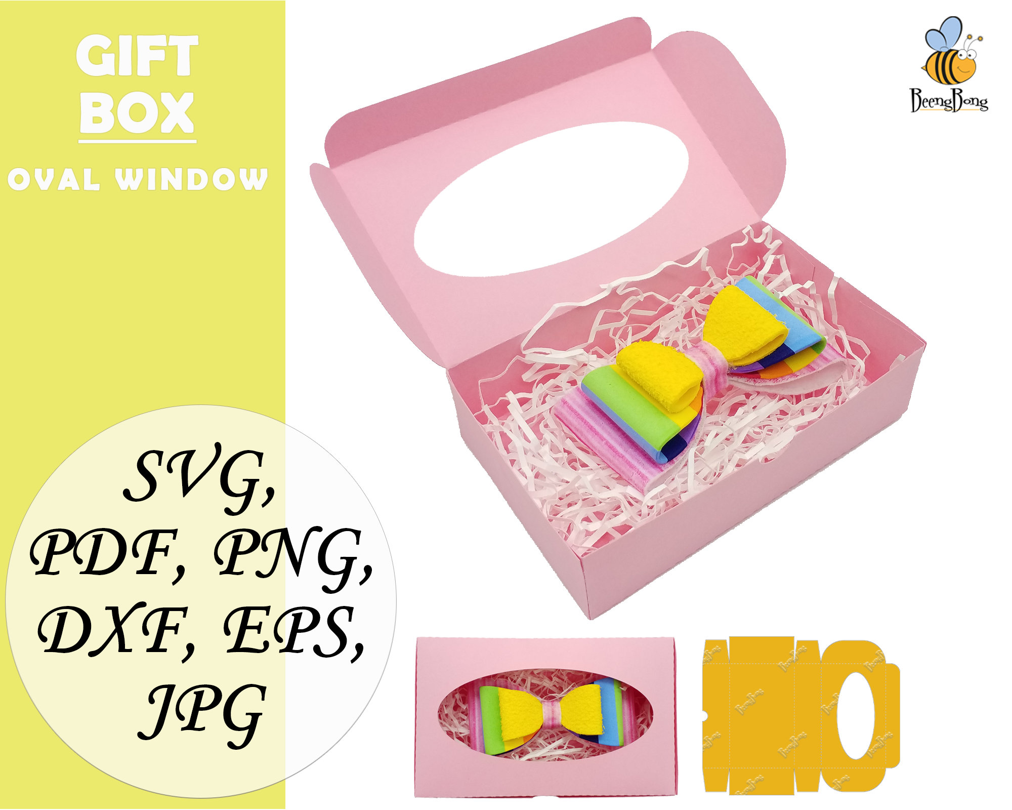 Classic Set Hair Bow Packaging Bundle Gift Box Template SVG Etsy
