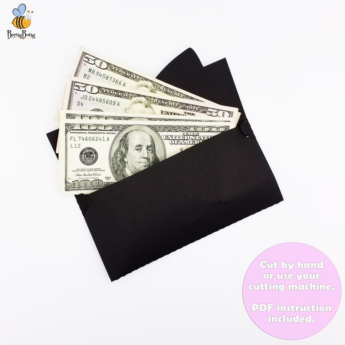 Money envelope template SVG Cash envelope template wedding Etsy
