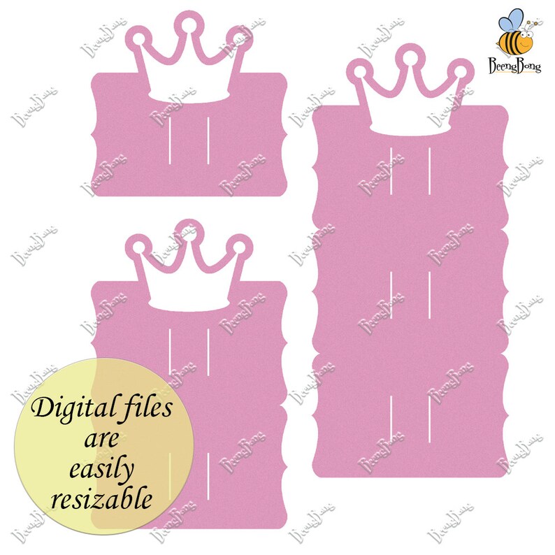Download Princess Crown bow display card template SVG Hairbow | Etsy