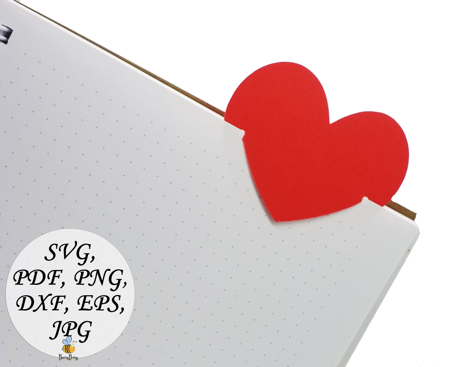 Heart bookmark template SVG Cut bookmark SVG Etsy