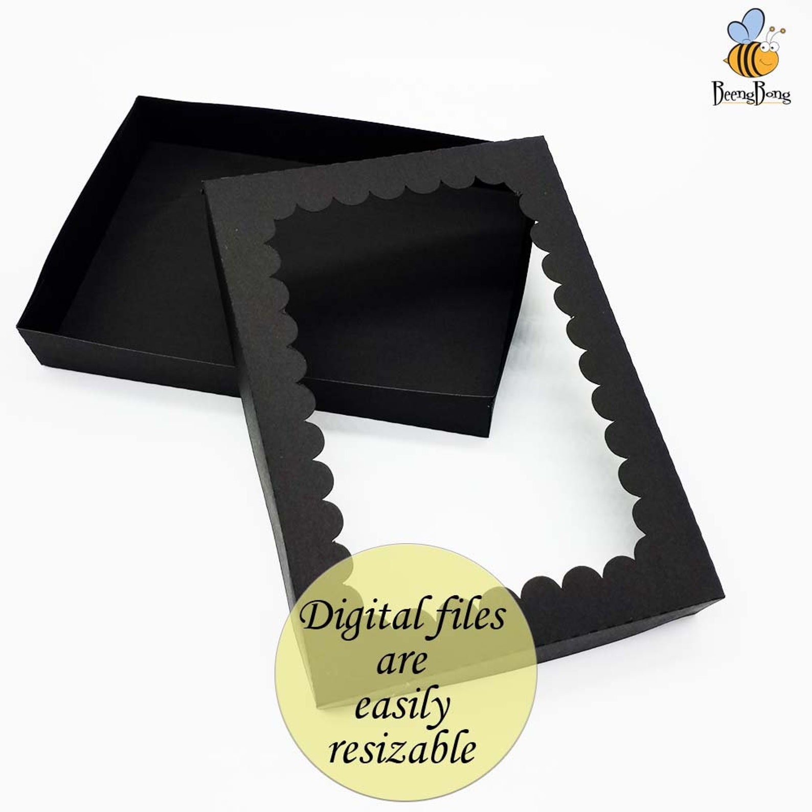 Lace Rectangle 3D Shadow Box Template SVG Frame Gift Box | Etsy