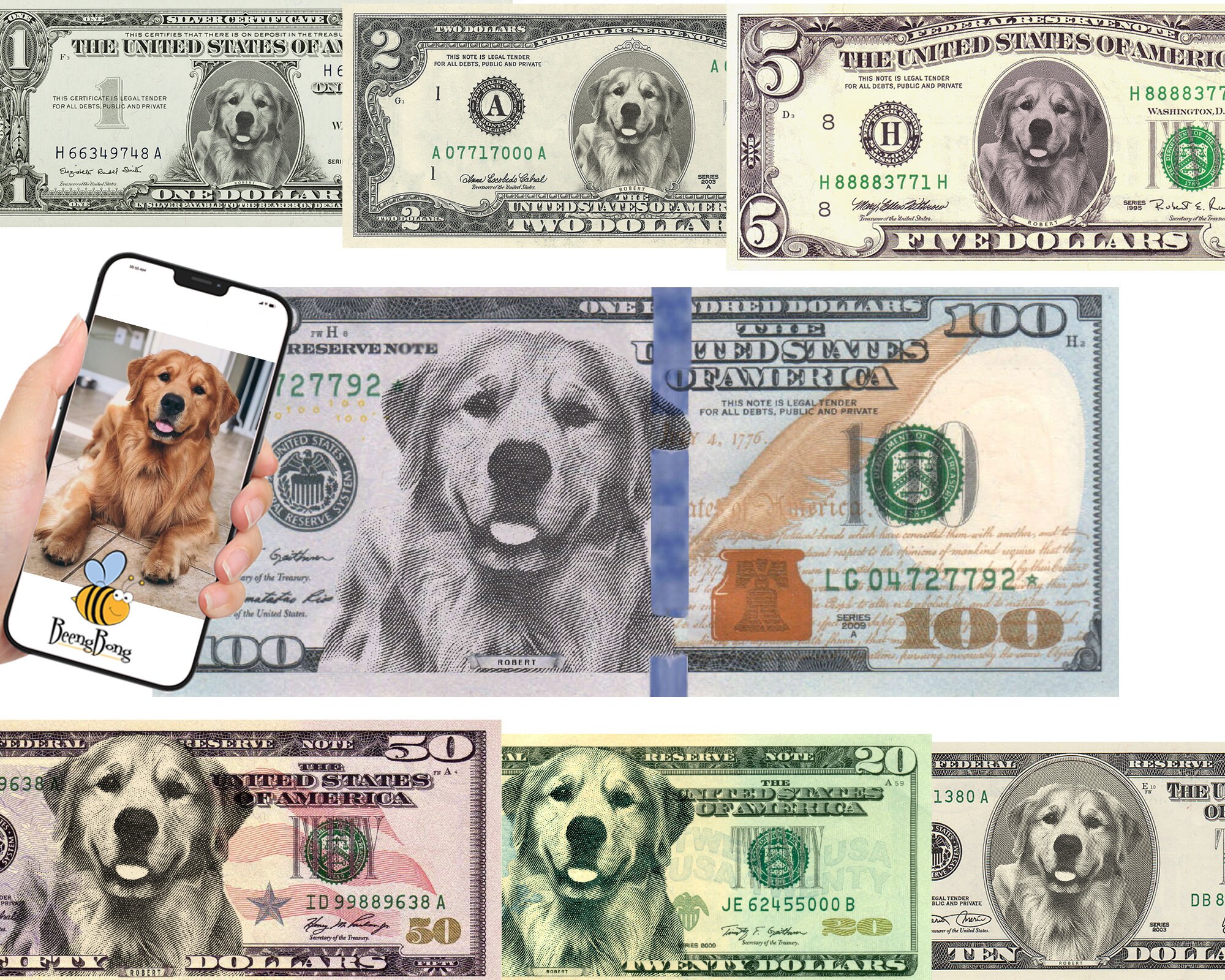 Custom fake money Dog birthday party sign Personalized dollar | Etsy