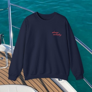 ALWAYSMOMDAY Embroidered Crewneck Sweatshirt