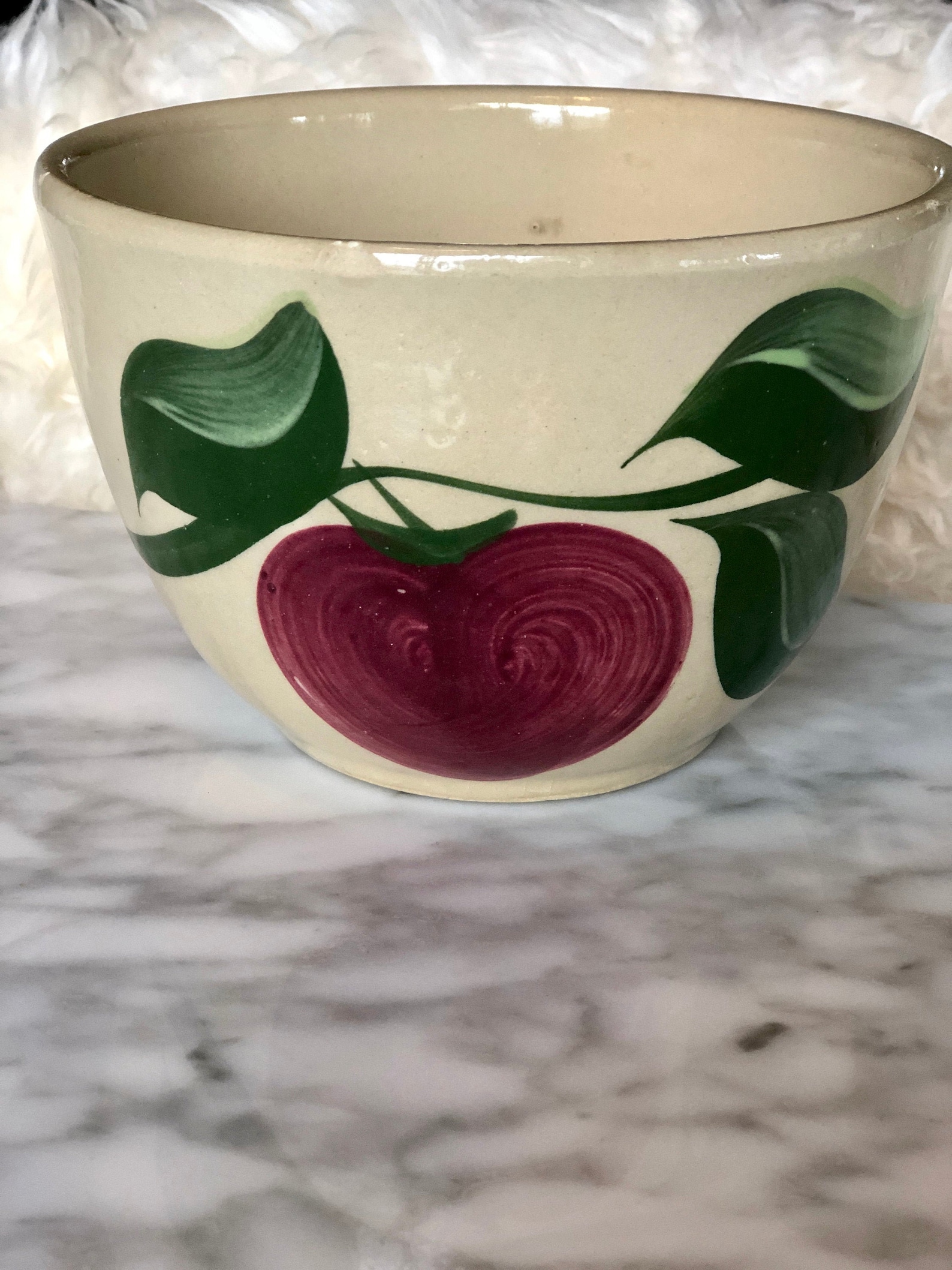 Vintage Watt Pottery 3 Leaf Apple Mixing Bowl 63 - Etsy