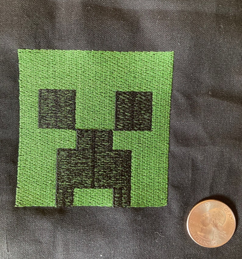Creeper Head Minecraft Machine Embroidery Instant Etsy