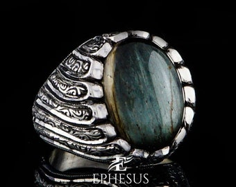 Natural Gemstone Ring Handmade Silver Ring Solid Sterling Silver