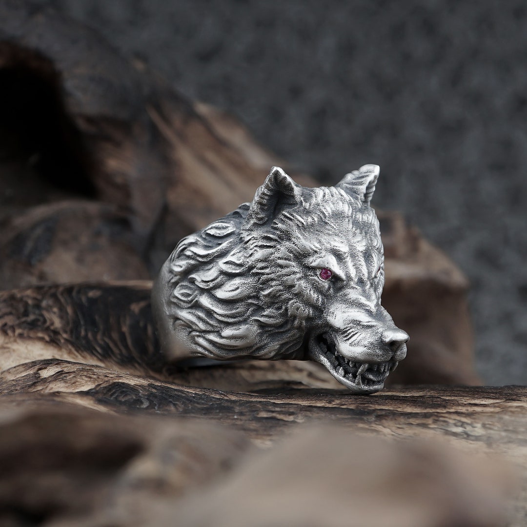 Wolf Kiss 925 Sterling Silver Ring – Animal Spirit Jewelry By Beach Life Treasures