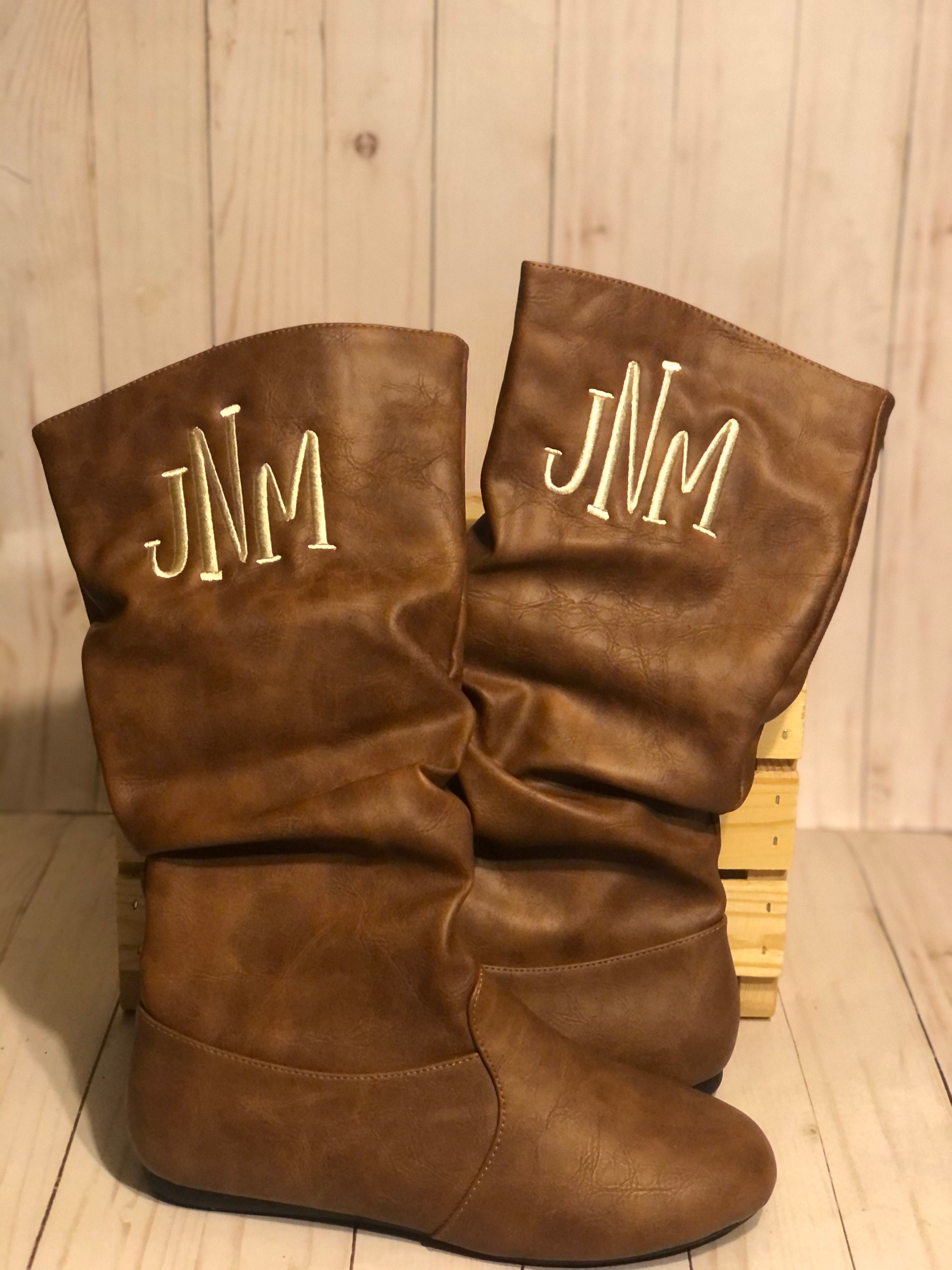Brune mini monogram boots brown - Women