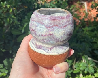 Vase à bulles violet