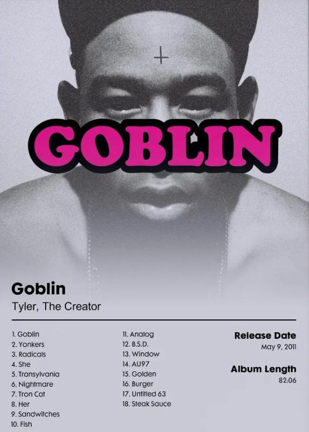 Goblin Rave Goblin Inspired Album Poster Print Dark Alternative Hip Hop Wall Art ...