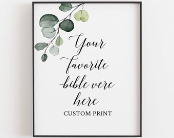 Custom Bible Verse Printable Wall Art, Personalized Bible Art Print, Scripture Wall Art, Digital Download - 8x10, 11x14, 16x20, 18x24, 24x36