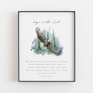 Diejenigen, die auf den Herrn hoffen Bibelverse Wandkunst zum Ausdrucken, Jesaja 40:31, Schrift druckbare Wandkunst, Neujahr Bibelverse -DIGITALER DOWNLOAD